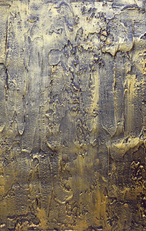 gold abstract painting by Stuart Wright