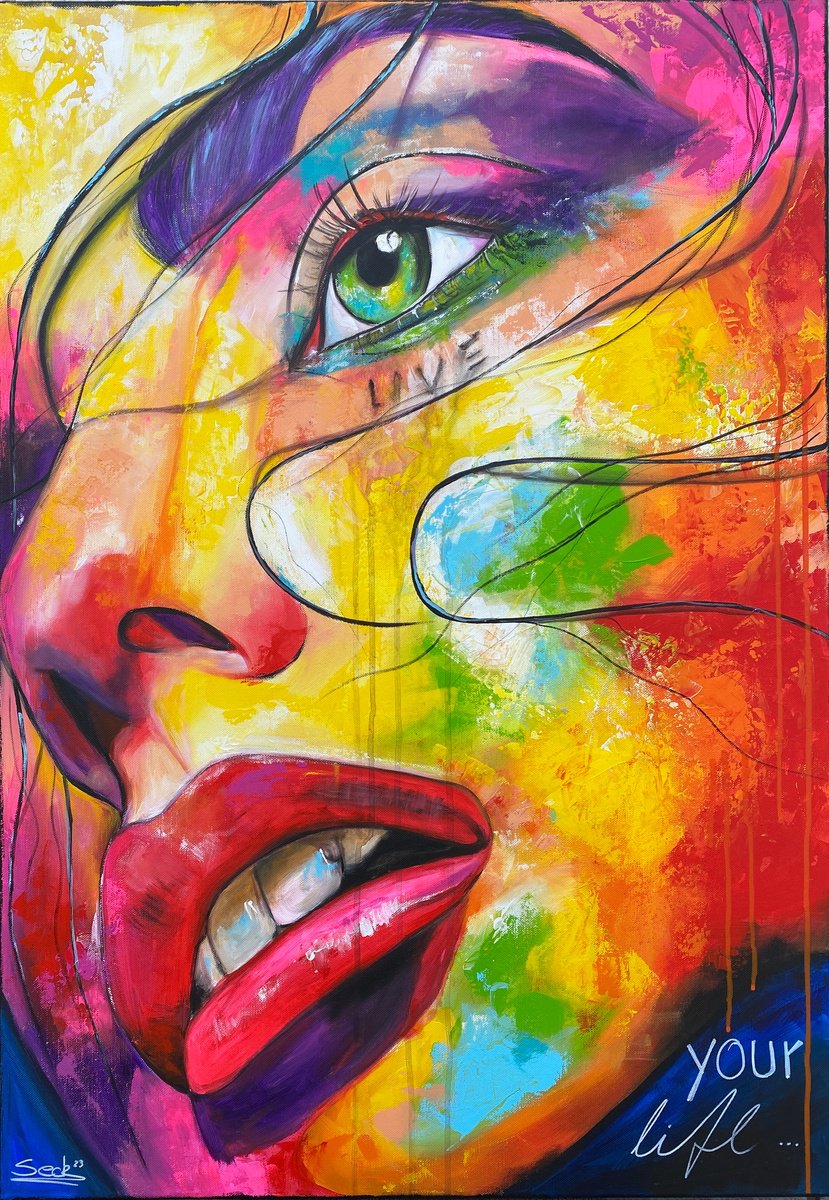 Live Your Life By Sabrina Seck, 28 X 39, Artwork For Sale On Artfinder