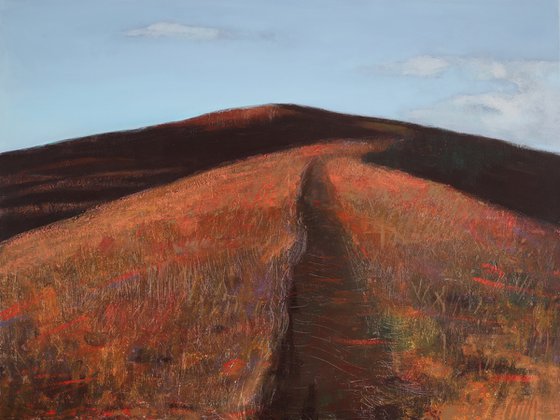 Red Mountain 30x40 in 76x107cm Contemporary Art by Bo Kravchenko