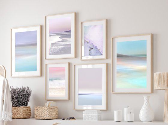 Extra Large Abstract Print Set - Sea Mist