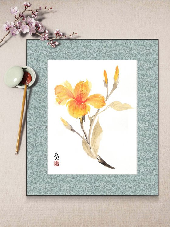 Golden Hibiscus Glow