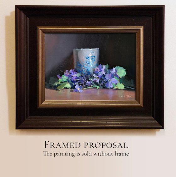 Violets and a Cup