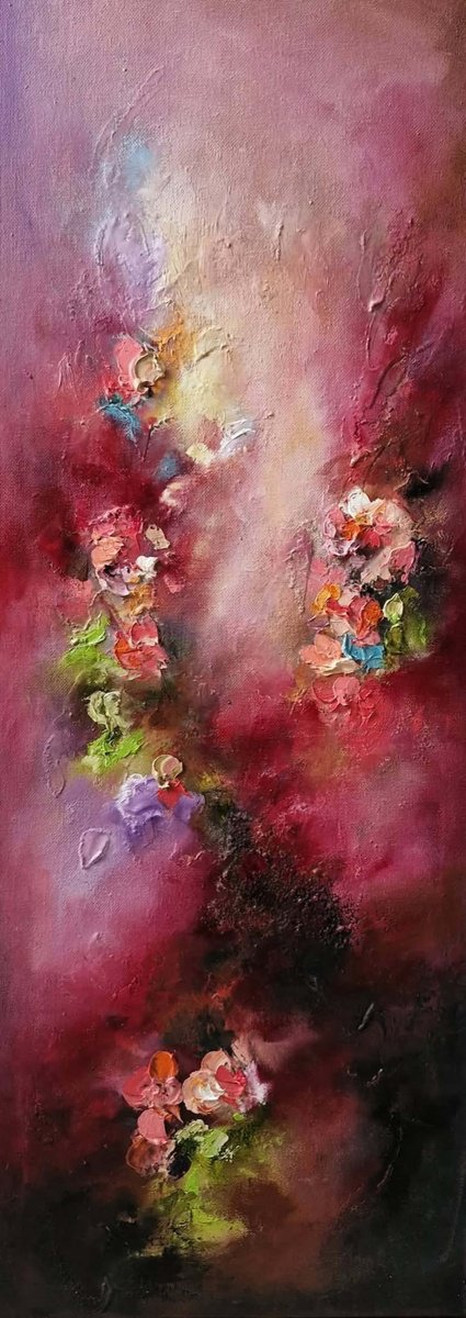 Blossom Of The Heart By Anna Schofield, 12 X 31, Artwork For Sale On Artfinder