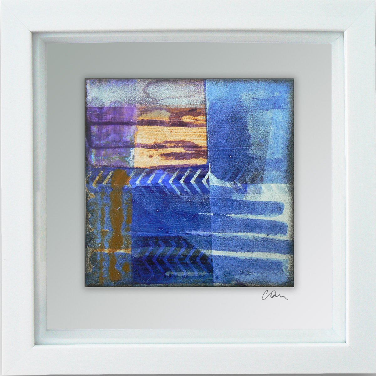 Framed ready to hang original abstract - Cahier #4 by Carolynne Coulson