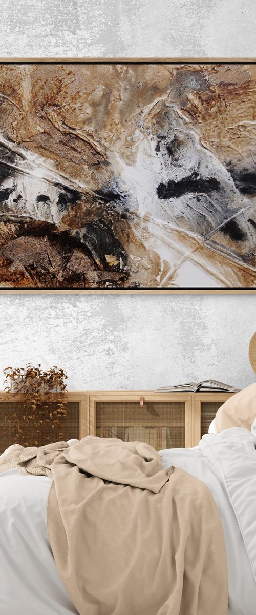 Honeycomb Ascent 240cm x 100cm Textured Abstract Art by Franko