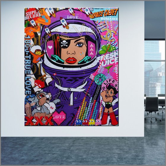 Buccaneer Cadet 120cm x 150cm Space Cadet Textured Urban Pop Art