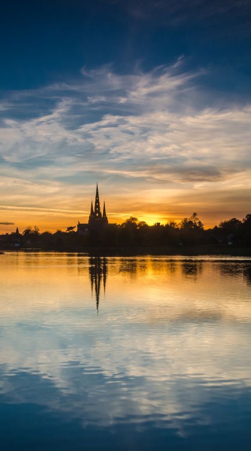 Sunset through the spire II by Michelle Williams Photography