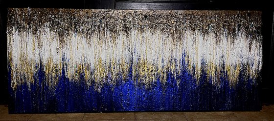 Strange dreams abstract glass glitter textured painting mixed media art