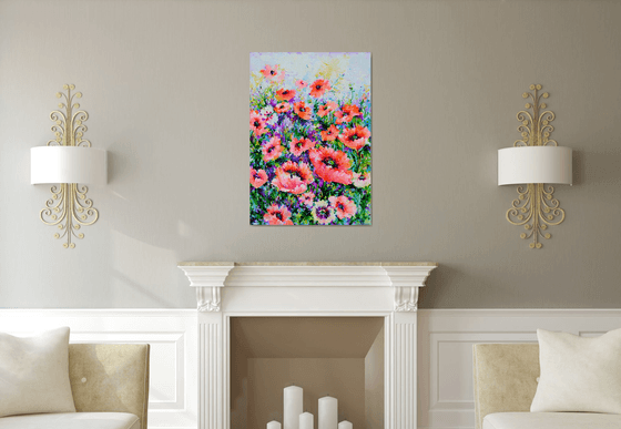 Oriental Poppies - Concert in Pink and Orange