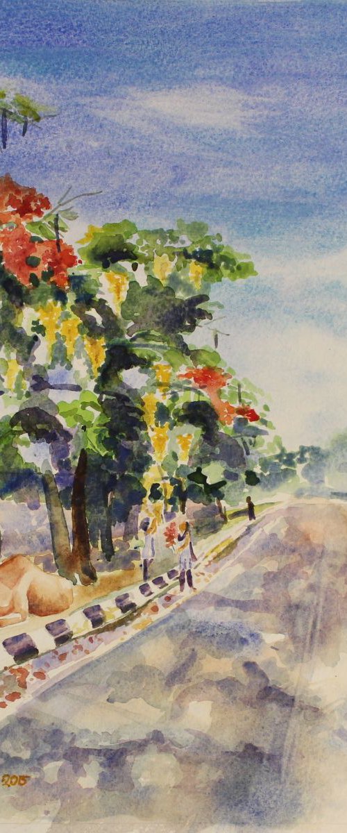 Spring In India watercolor by Geeta Yerra