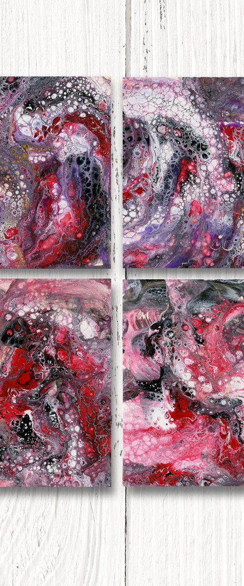 A Creative Soul Collection 2 - 4 Small Abstract Paintings by Kathy Morton Stanion by Kathy Morton Stanion