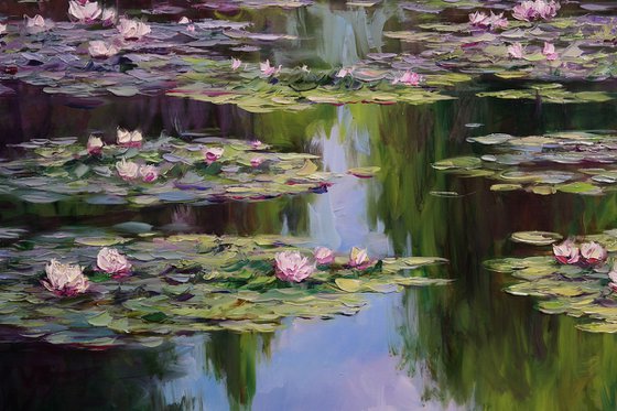 "Pond with water lilies"