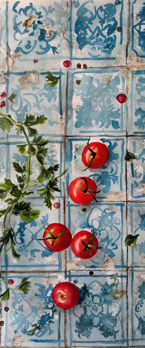 Portuguese Harvest - Garden Tomatoes by Irina Kurganskaya