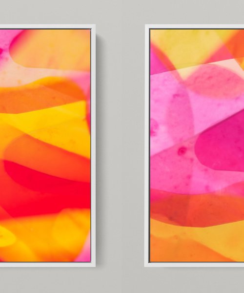 META COLOR VI - PHOTO ART 150 X 75 CM FRAMED DIPTYCH by Sven Pfrommer