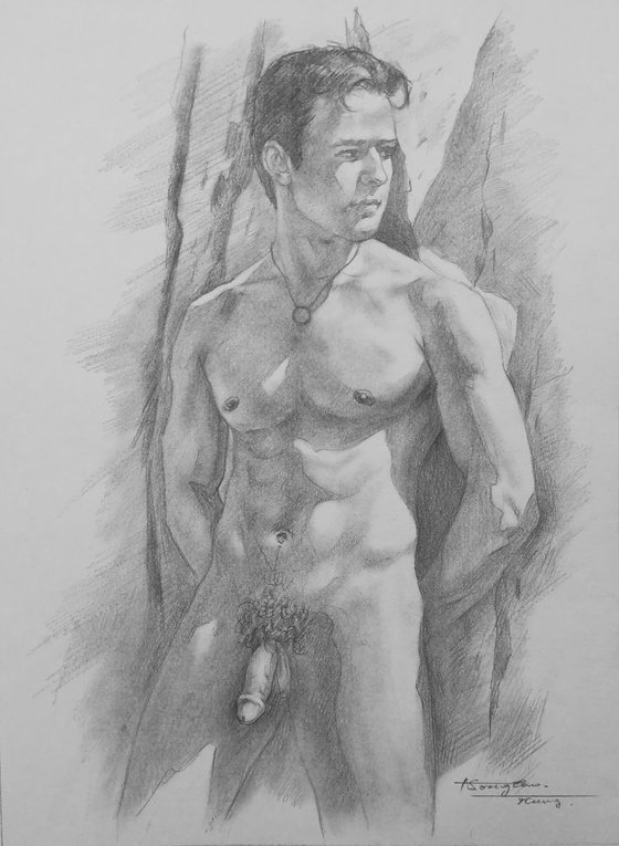 Drawing male nude  #18924