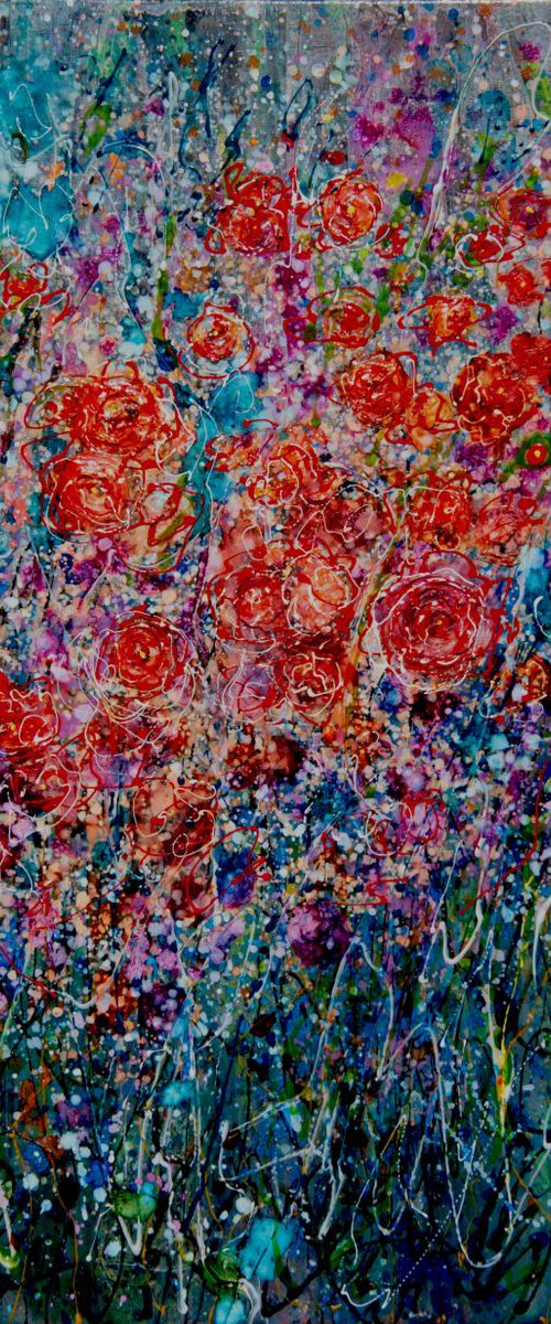 Oh, these spring flowers!  11"X17"X0.5" by OLena Art by Lena Owens at OLena Art