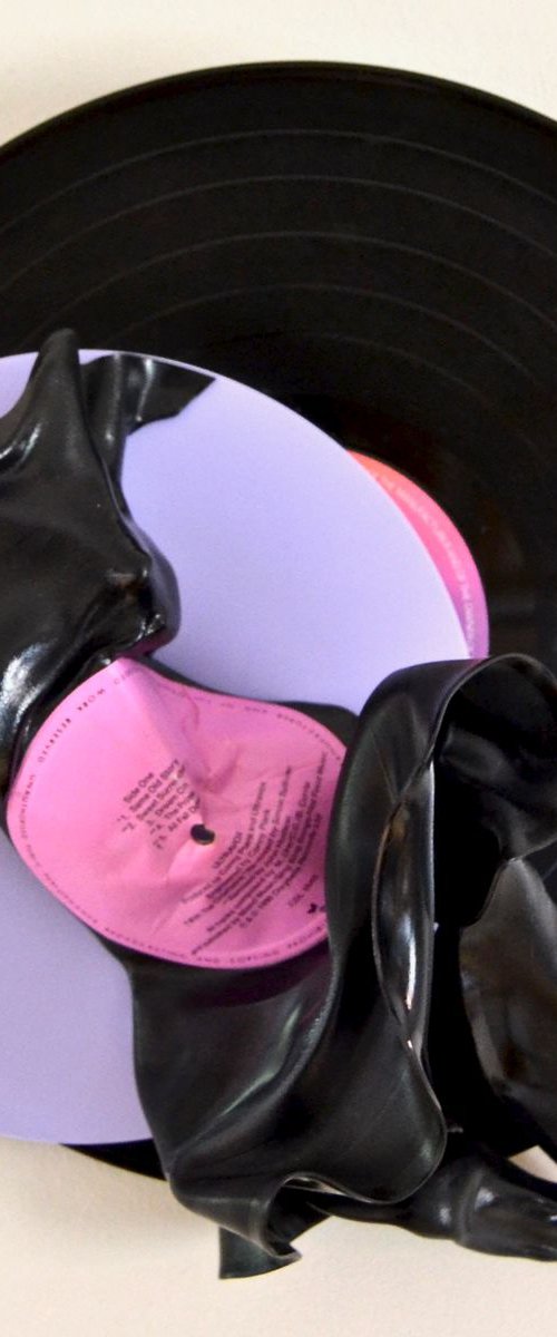 Vinyl Music Record Sculpture - "Sweet Surrender" by Seona Mason