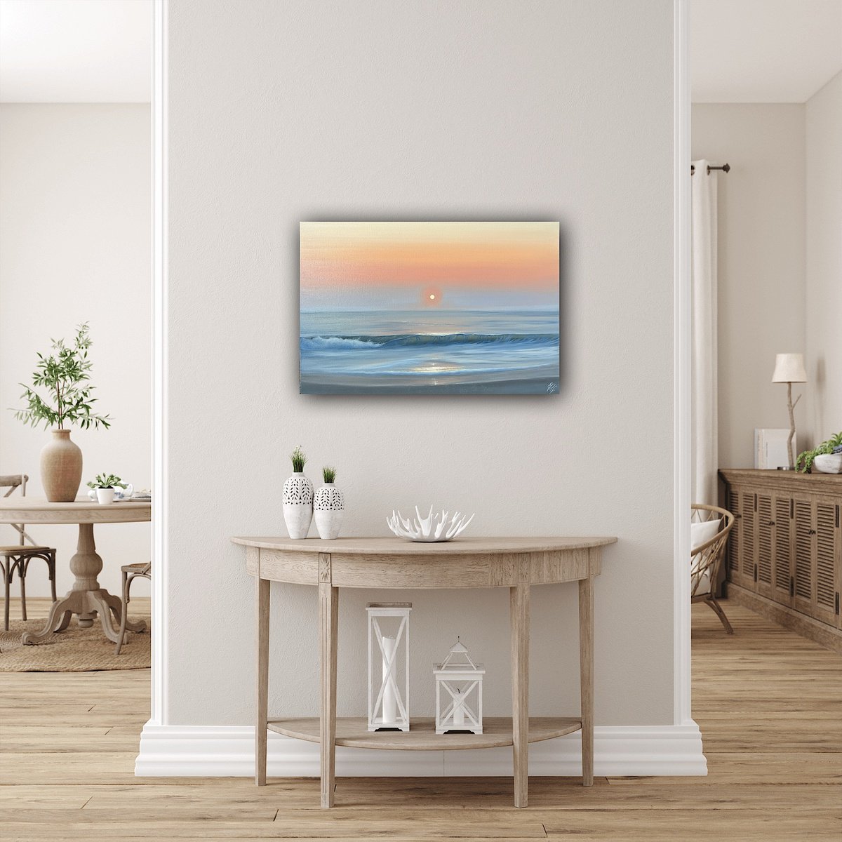 Photorealistic Landscape Oil Painting By Eva Volf, 36 X 24, Where The Light Rests, Original Artwork