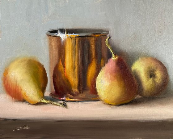 Copper Pot & Pears