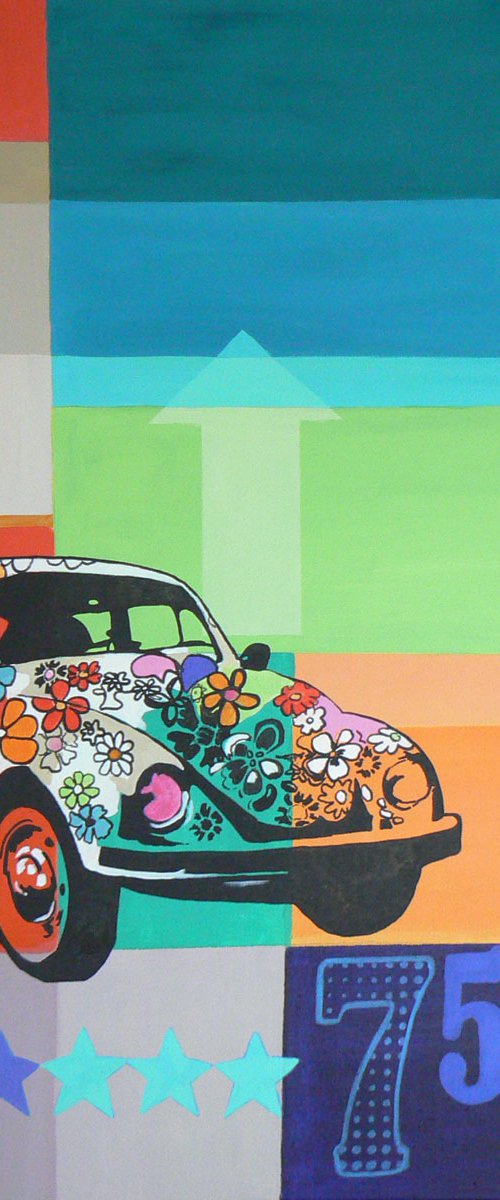Flower power - ( Peace, Love, a VW Beetle and the psychedelic 70's ) by Carolynne Coulson