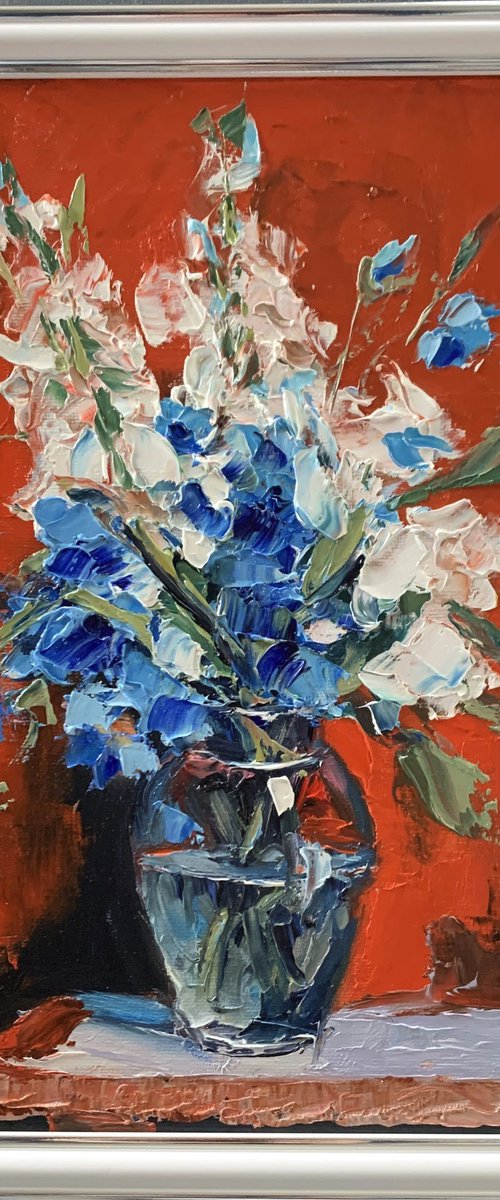 Bouquet White flowers bluebell by Vita Schagen