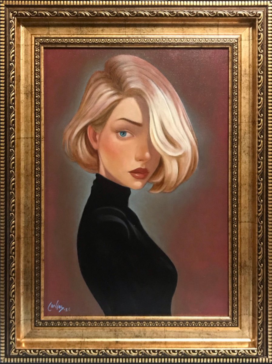 Expressive Oil Painting , Blondie By Pete Conroy, 17 X 20, Artwork For Sale On Artfinder