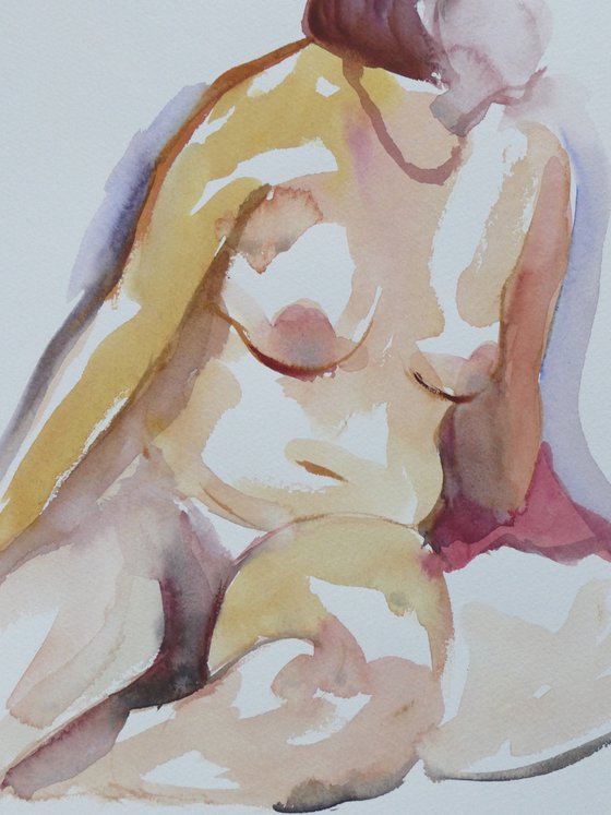 Seated female nude