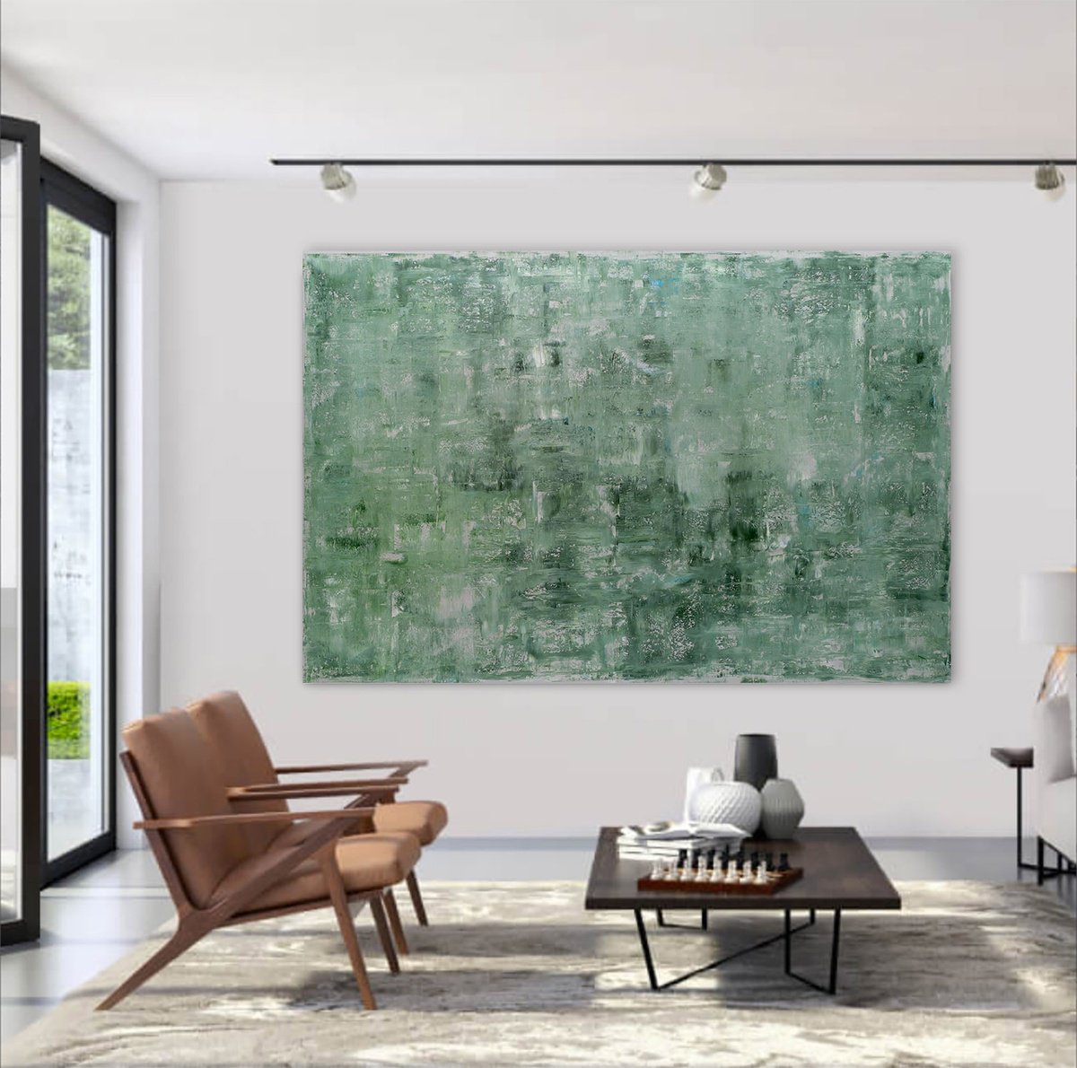 Abstract Oil Painting By Nataliia Sydorova, 118 X 79", Haze, Original Artwork