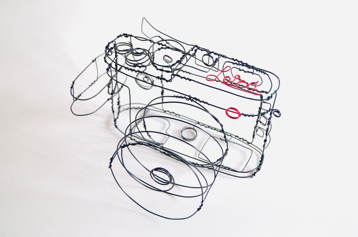 Leica camera wire sculpture Sculpture by Jane Tilley Artfinder