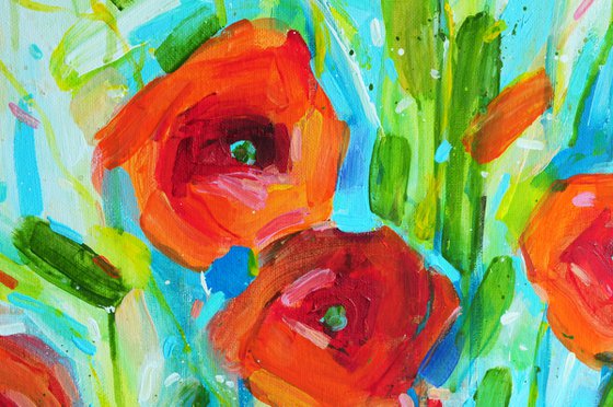 Poppies meadow 50x70 cm