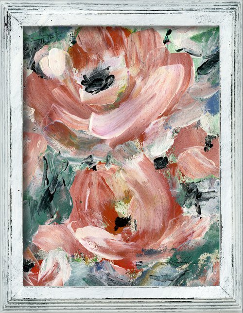 Shabby Chic Dream 16 - Framed Floral Painting by Kathy Morton Stanion by Kathy Morton Stanion