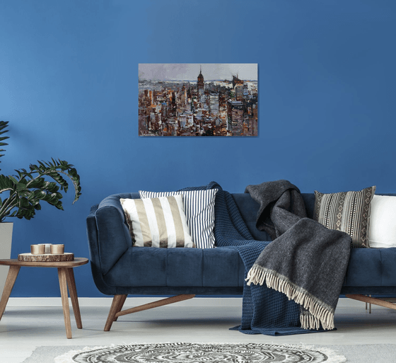 New York City - morning urban landscape painting