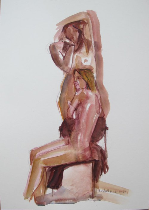 Standing/seated female nude by Rory O’Neill