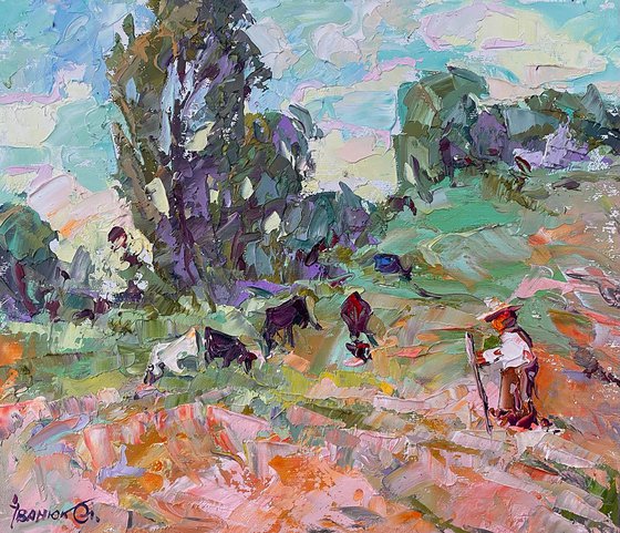 Morning outside the village