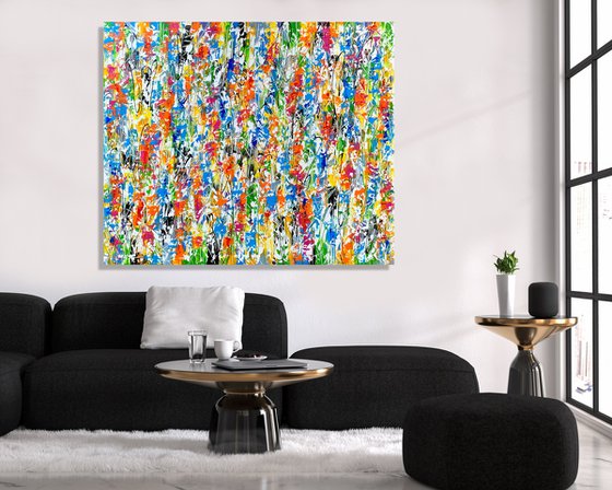 Stayin’ Alive - XL LARGE,  TEXTURED ABSTRACT ART – EXPRESSIONS OF ENERGY AND LIGHT. READY TO HANG!