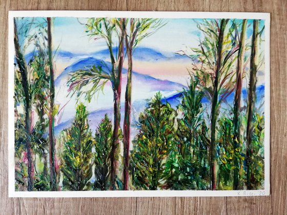 "Mountain Landscape" 21x30cm/8x12 in