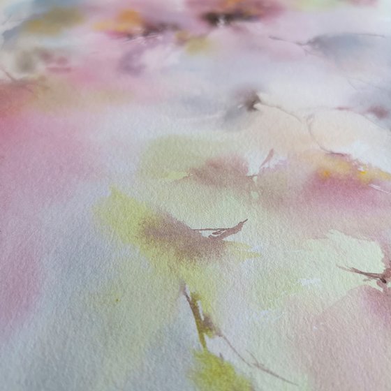 Delicate abstract flowers