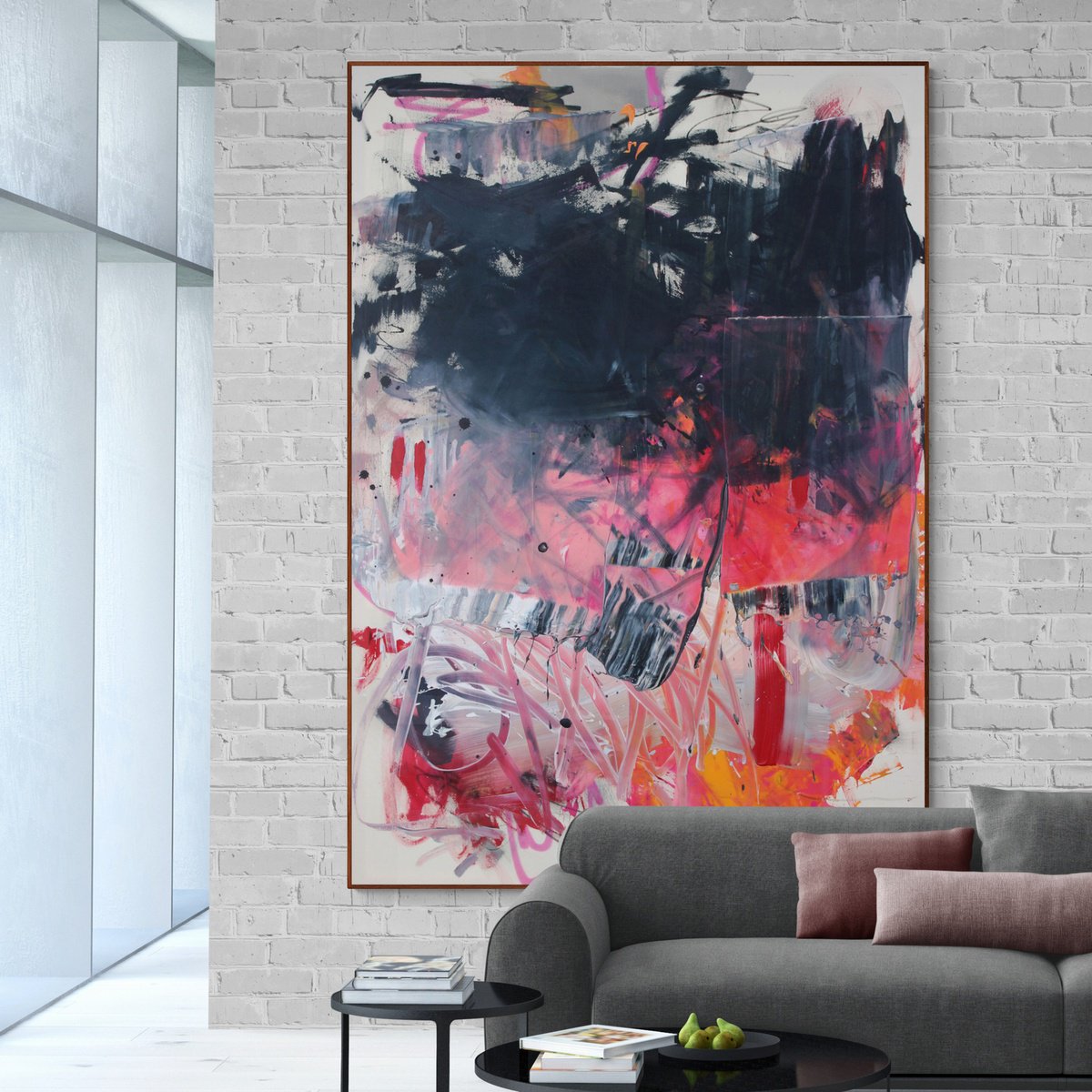 Expressive Painting , I Love You But You Drive Me Crazy By Daniela Schweinsberg, 55 X 79, Artwork For Sale On Artfinder