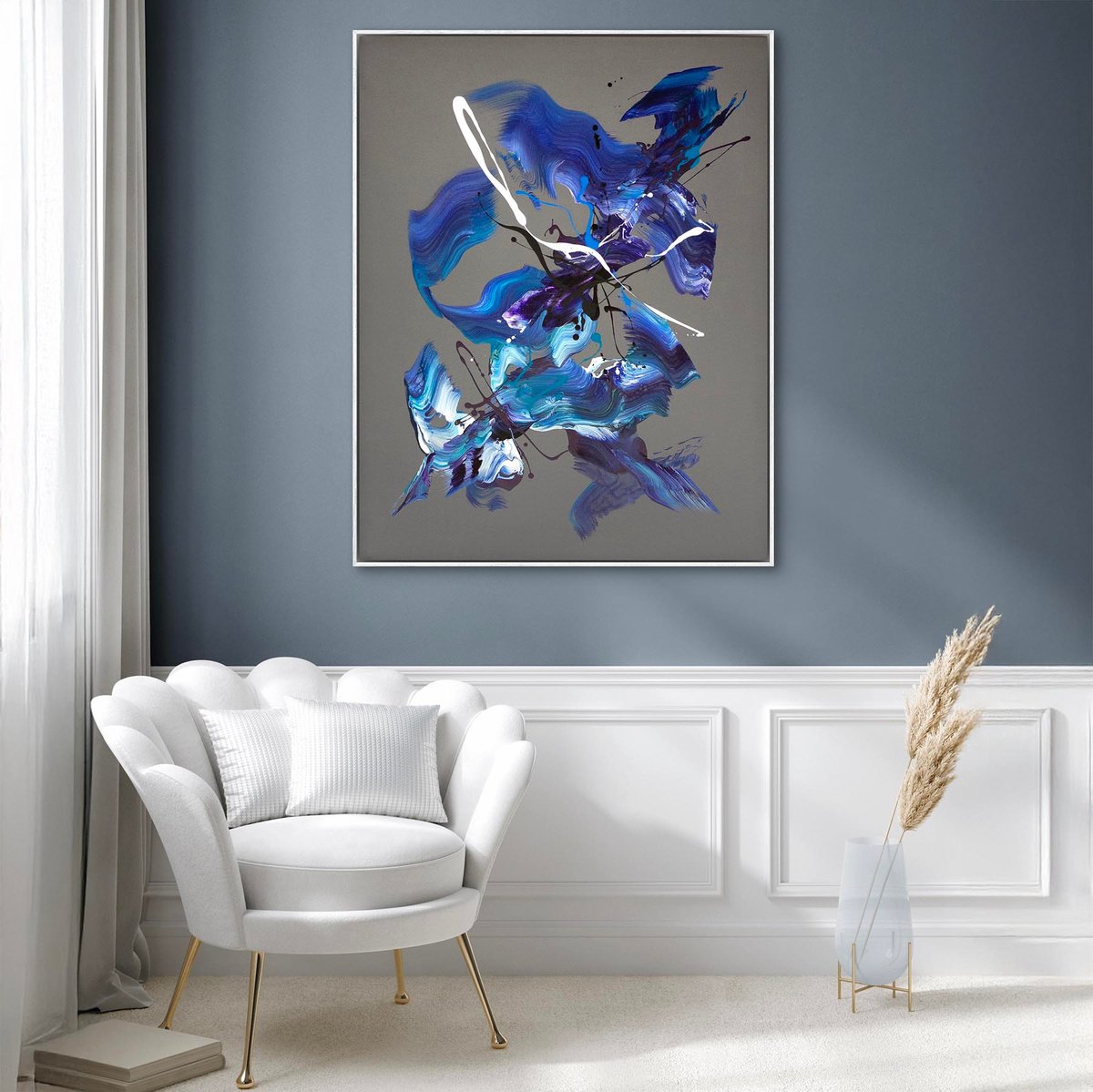 A Symphony Of Blues By Paresh Nrshinga Frsa, 28 X 36, Artwork For Sale On Artfinder