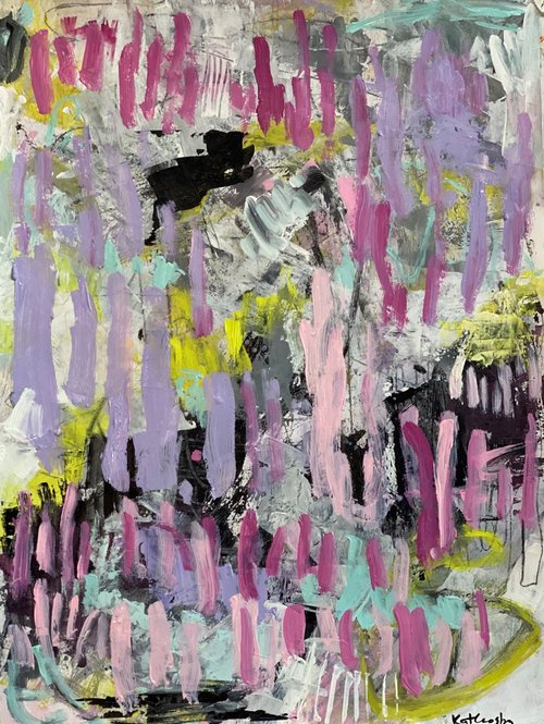 Building Blocks - Colorful Bold Abstract Expressionism by Kat Crosby