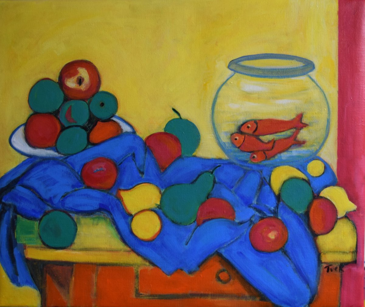 Fish Looking at  Fruit by Jo Tuck