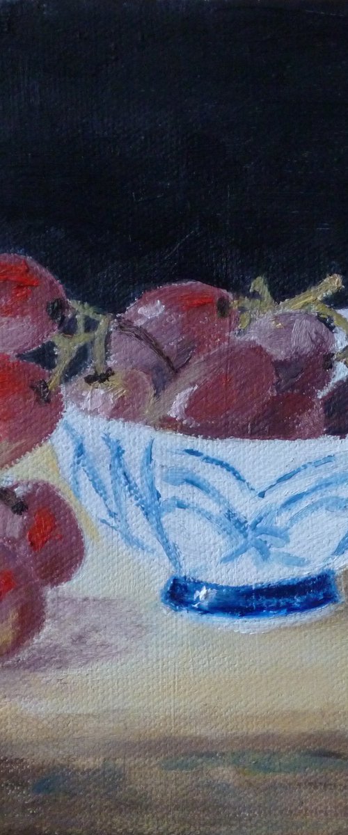 Bowl with Grapes by Maddalena Pacini