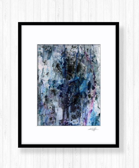 Enchanted Moments 15 - Mixed Media Abstract Painting in mat by Kathy Morton Stanion