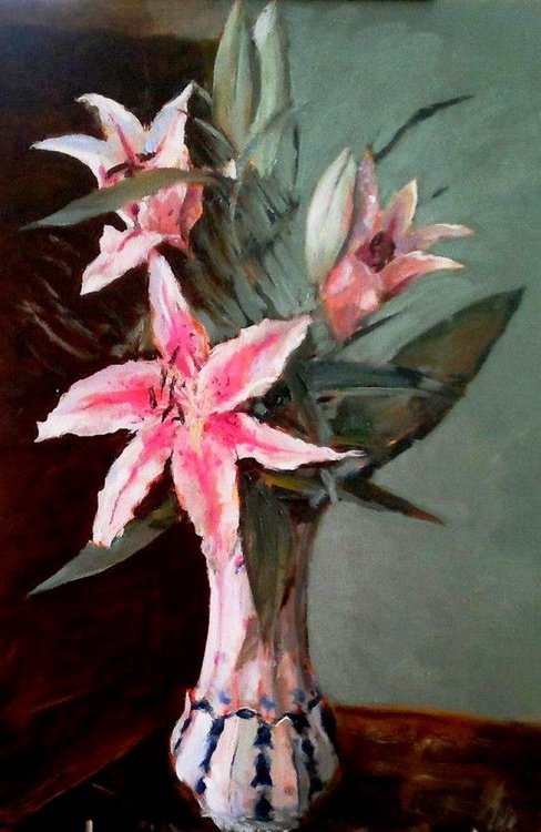 Flower Vase Oil Painting By Sebastian Beianu Artfinder