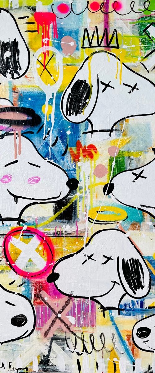 Funky Life (89x116cm) Ready to hang by Mercedes Lagunas