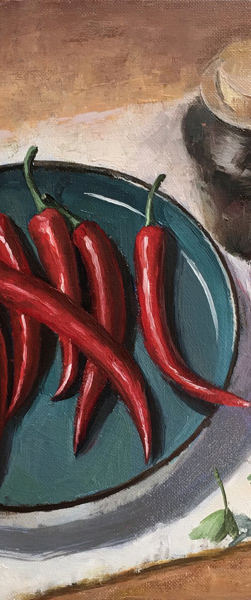 Still Life with Chili by Ling Strube