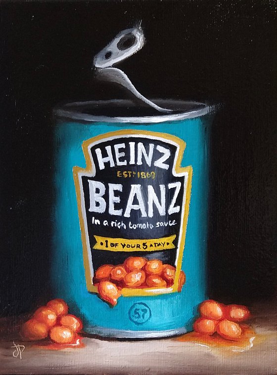 Baked beans tin, still life