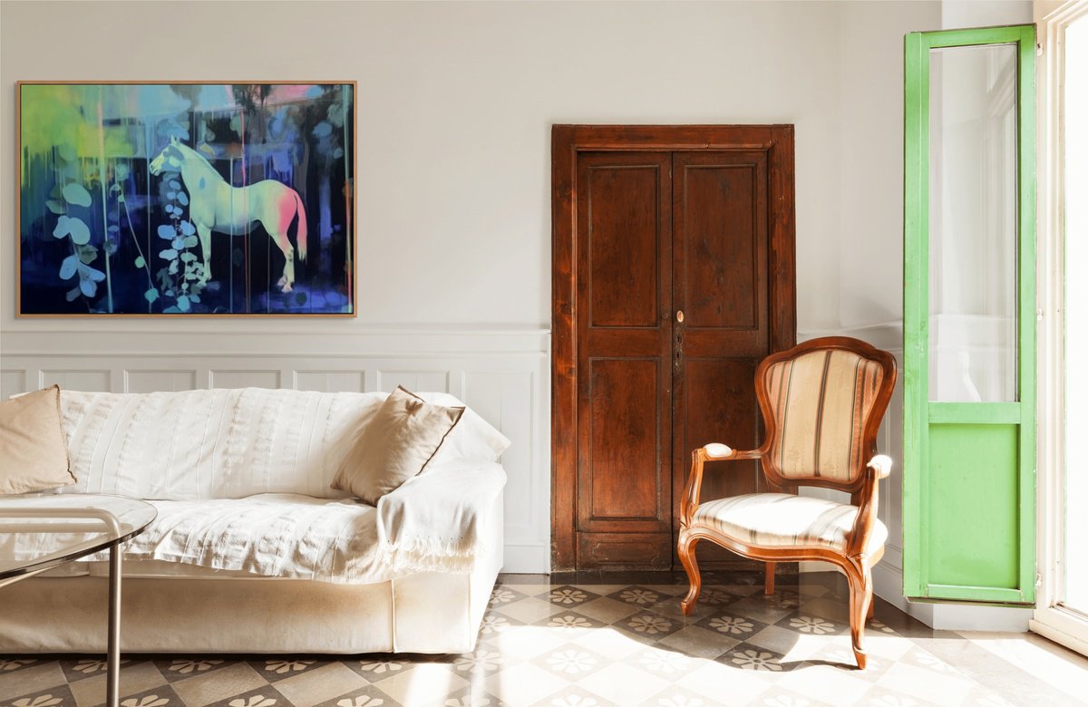 Photorealistic Animal Oil Painting By Anat Wegier, 71 X 47, Reverie, Original Artwork