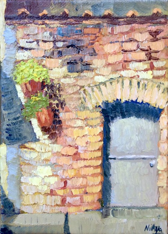 Rustic Italy! - Tuscany cityscape in oils