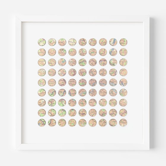 London Map Dots Collage